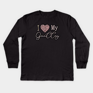 I Love My Granddog Kids Long Sleeve T-Shirt